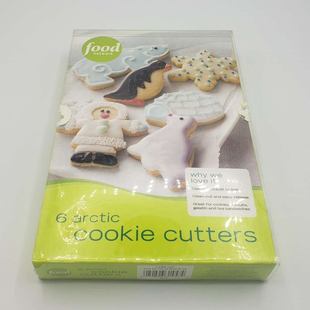 Food Network 7 Arctic cookie cutters-polar bear, snowflake,seal,igloo,etc.‎